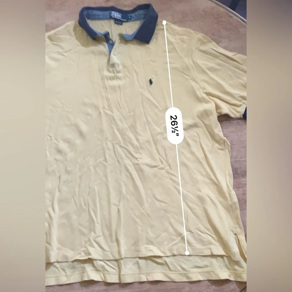 Polo by Ralph Lauren Men’s‎ Size XL Yellow Classic Mesh Polo Shirt